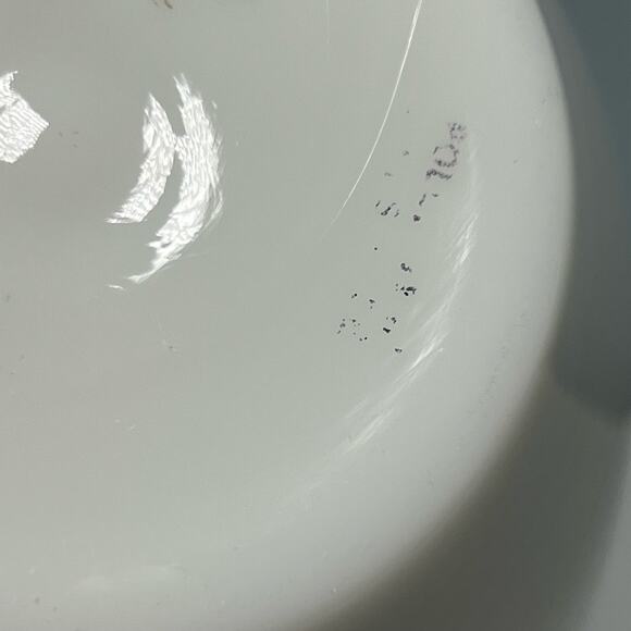 Vintage 40s DeLuxe Inc USA Signed Hand Painted Floral Vase Milk Glass - Picture 11 of 12